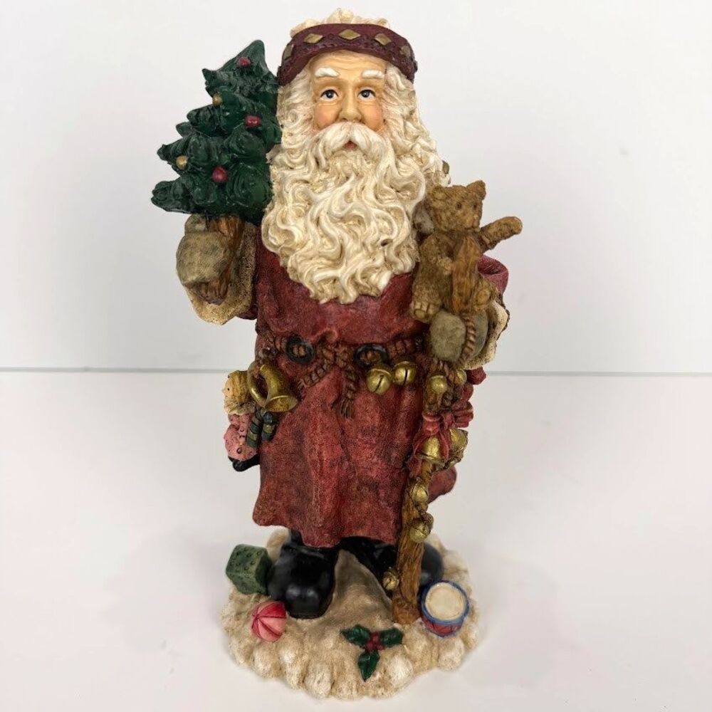Vintage Rustic Woodland Santa Figurine by Pacific Rim, 9"